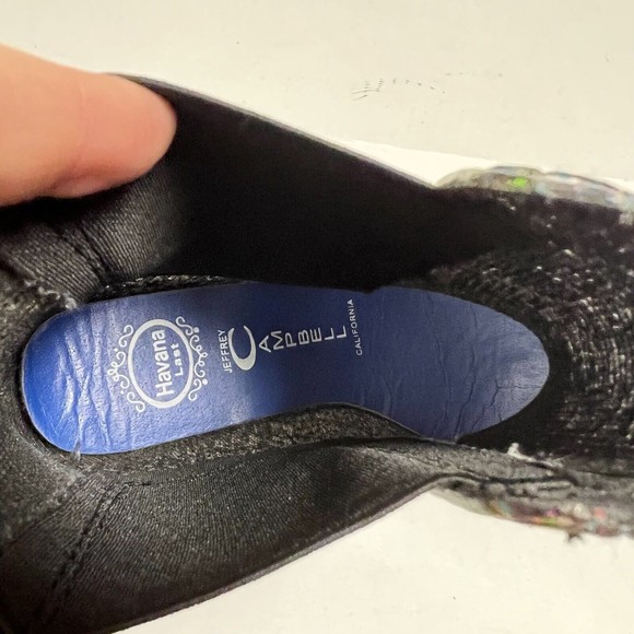 Jeffrey Campbell Womens Chelsea Stormy Glitter Multicolor Rain Boots Pointed Toe - Picture 9 of 9